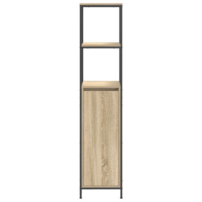 vidaXL Badschrank mit Regalen Sonoma-Eiche 36x35x165 cm