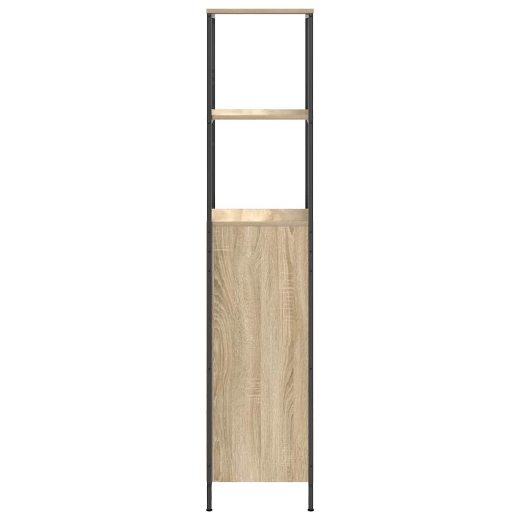 vidaXL Badschrank mit Regalen Sonoma-Eiche 36x35x165 cm