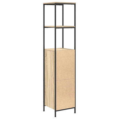 vidaXL Badschrank mit Regalen Sonoma-Eiche 36x35x165 cm