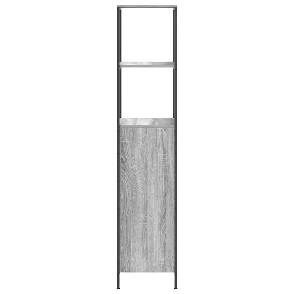 vidaXL Badschrank mit Regalen Grau Sonoma 36x35x165 cm