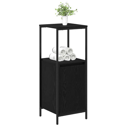 vidaXL Badschrank mit Regalen Schwarz Eichen-Optik 36x35x95 cm