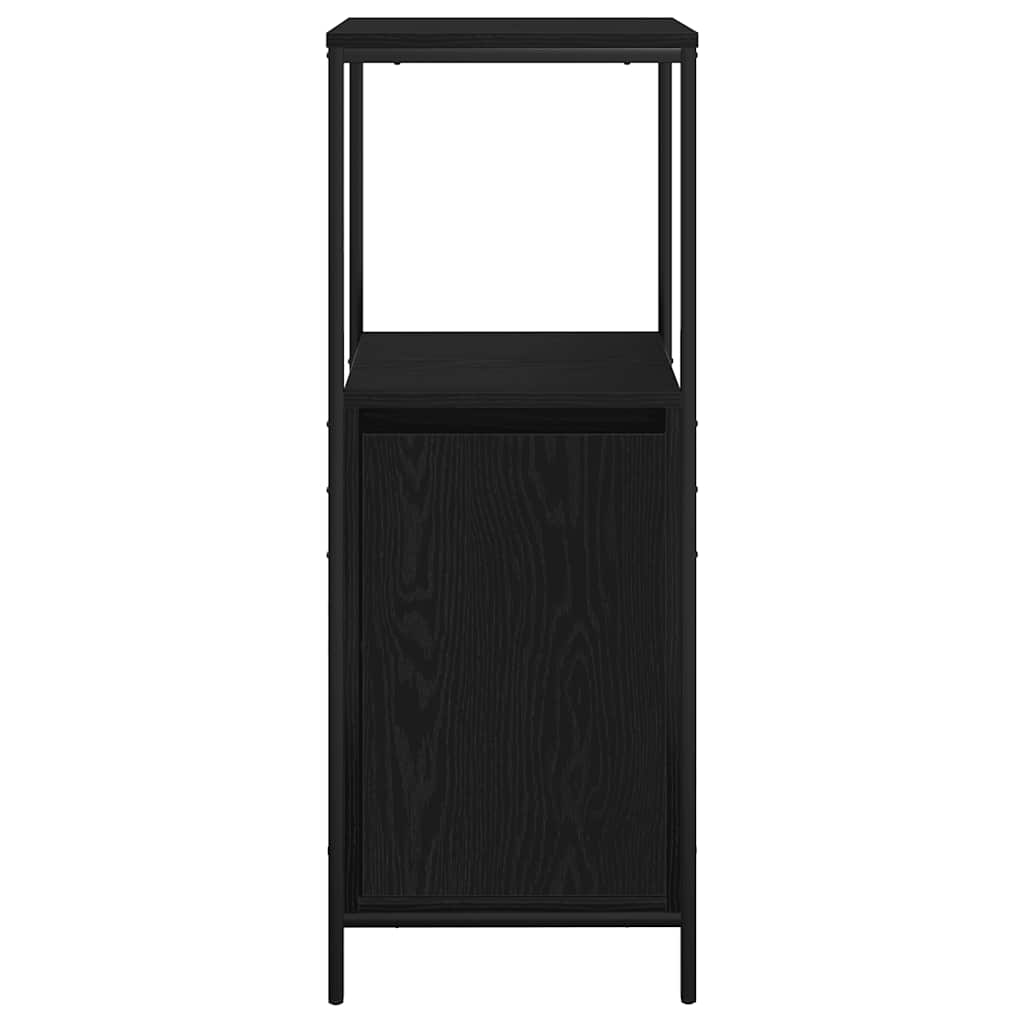 vidaXL Badschrank mit Regalen Schwarz Eichen-Optik 36x35x95 cm