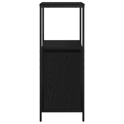 vidaXL Badschrank mit Regalen Schwarz Eichen-Optik 36x35x95 cm