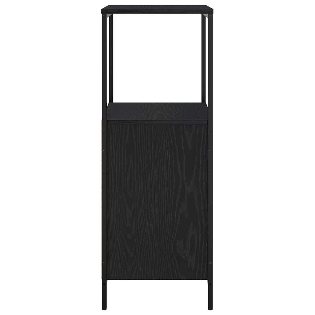 vidaXL Badschrank mit Regalen Schwarz Eichen-Optik 36x35x95 cm