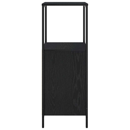 vidaXL Badschrank mit Regalen Schwarz Eichen-Optik 36x35x95 cm