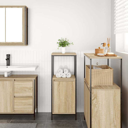 vidaXL Badschrank mit Regalen Sonoma-Eiche 36x35x95 cm