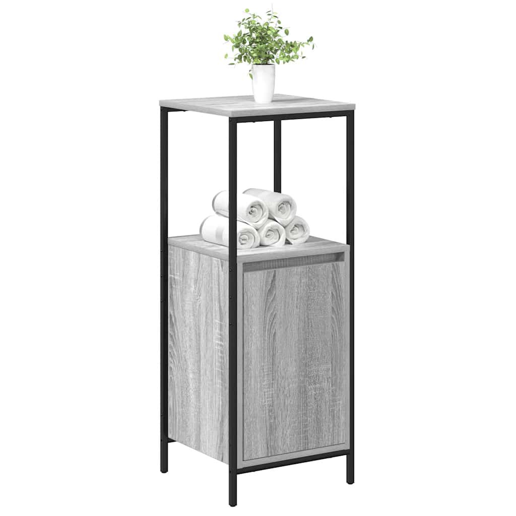vidaXL Meuble de salle de bain avec étagères Gris Sonoma 36x35x95 cm