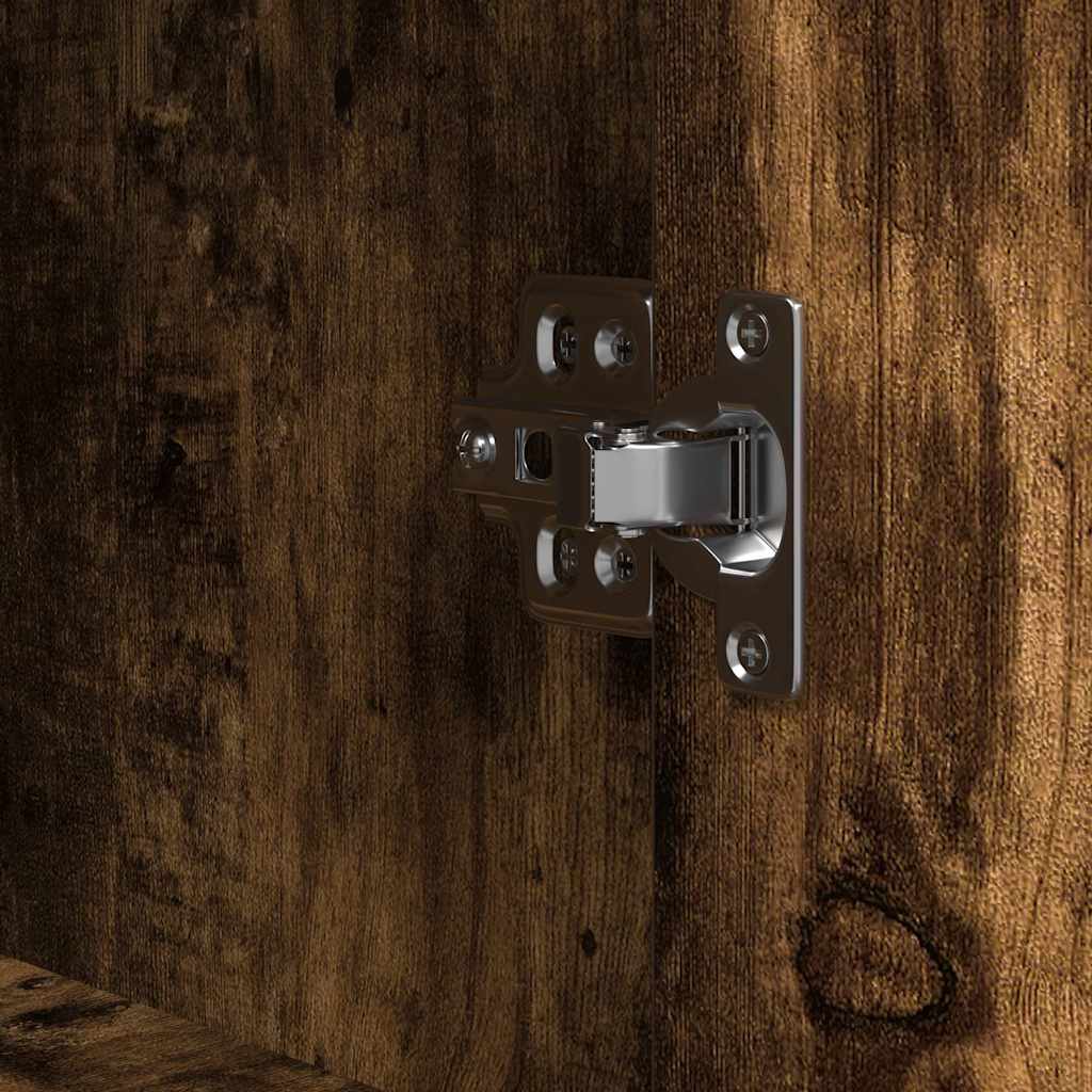 Badschrank mit Regalen Räuchereiche 76,5x35x95 cm