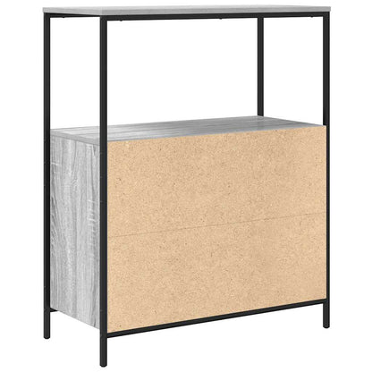 vidaXL Badschrank mit Regalen Grau Sonoma 76,5x35x95 cm