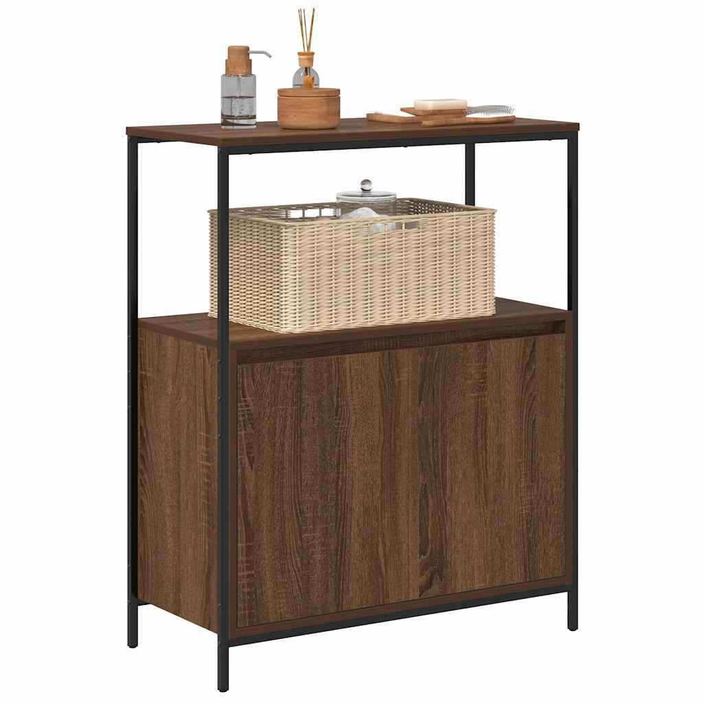 vidaXL Meuble de salle de bain avec étagères Aspect chêne marron 76,5x35x95 cm