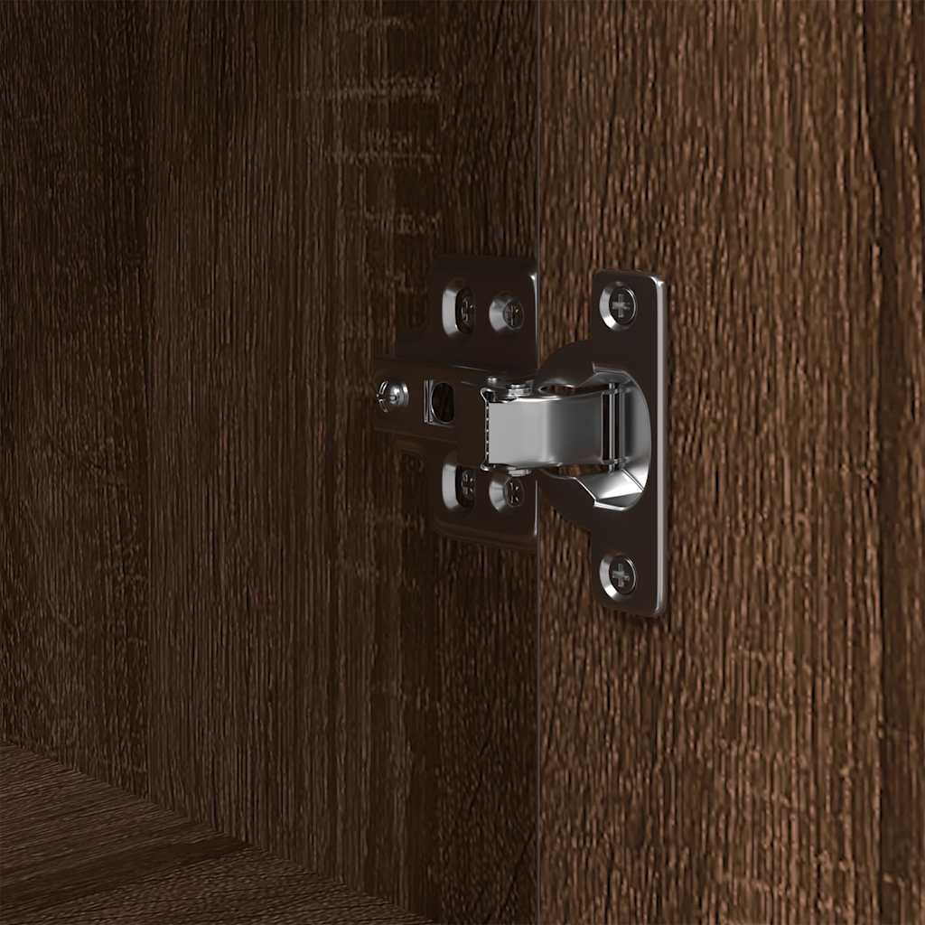 vidaXL Meuble de salle de bain avec étagères Aspect chêne marron 76,5x35x95 cm