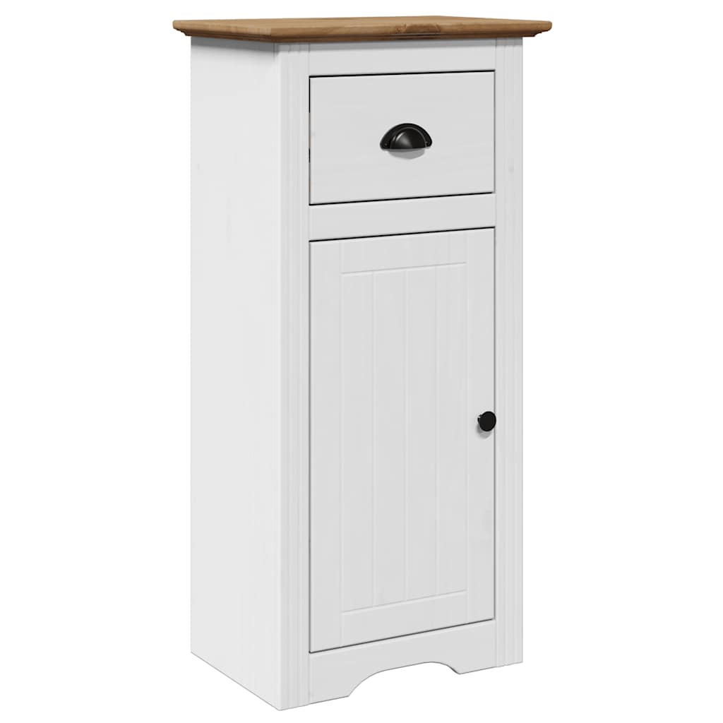 vidaXL Ensemble de meubles de salle de bain 3 pièces BODO blanc et marron en pin massif