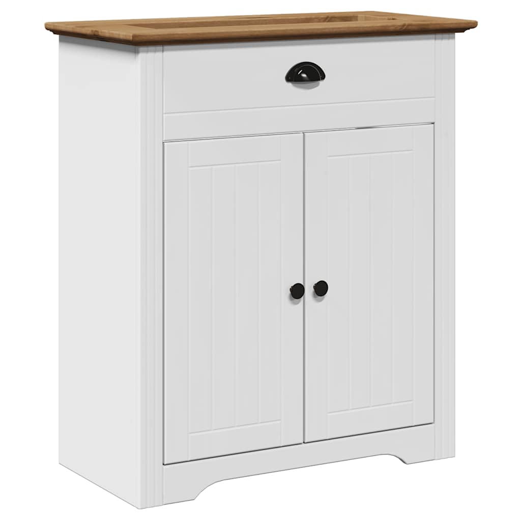 vidaXL Ensemble de meubles de salle de bain 3 pièces BODO blanc et marron en pin massif