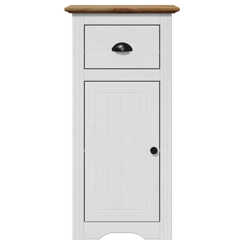 vidaXL Ensemble de meubles de salle de bain BODO 4 pcs bois de pin massif blanc et marron