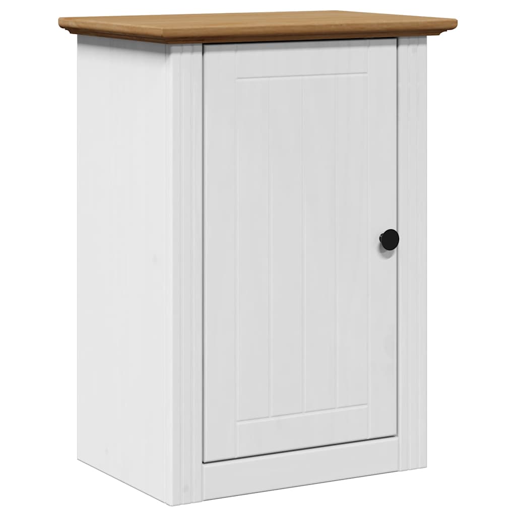 vidaXL Ensemble de meubles de salle de bain BODO 4 pcs bois de pin massif blanc et marron