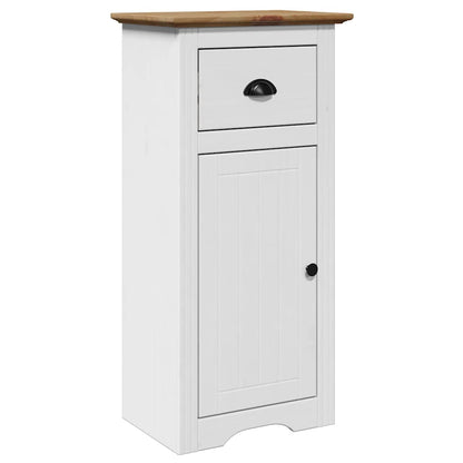 vidaXL Ensemble de meubles de salle de bain BODO 4 pcs bois de pin massif blanc et marron