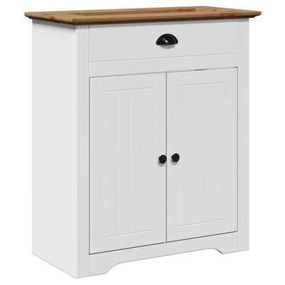vidaXL Ensemble de meubles de salle de bain BODO 4 pcs bois de pin massif blanc et marron