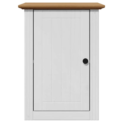 vidaXL Ensemble de meubles de salle de bain BODO 4 pcs bois de pin massif blanc et marron