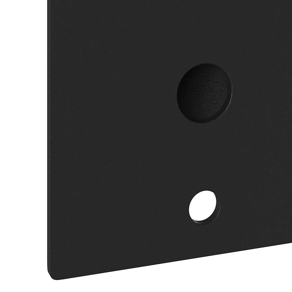 Fahnen Pole Holde Schwarz 10,5 x 7,5 x 0,25 cm Stahl