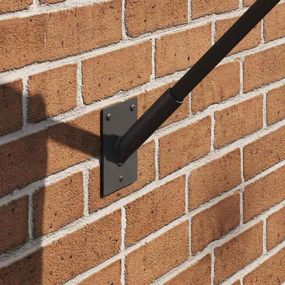 Fahnen Pole Holde Schwarz 10,5 x 7,5 x 0,25 cm Stahl