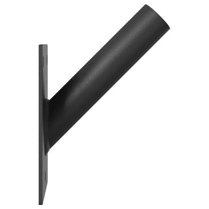 Fahnen Pole Holde Schwarz 10,5 x 7,5 x 0,25 cm Stahl