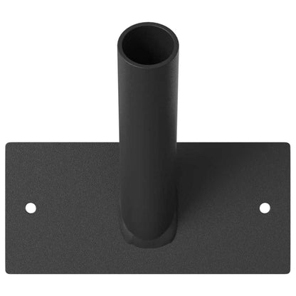 Fahnen Pole Holde Schwarz 13 x 6 x 0,2 cm Stahl