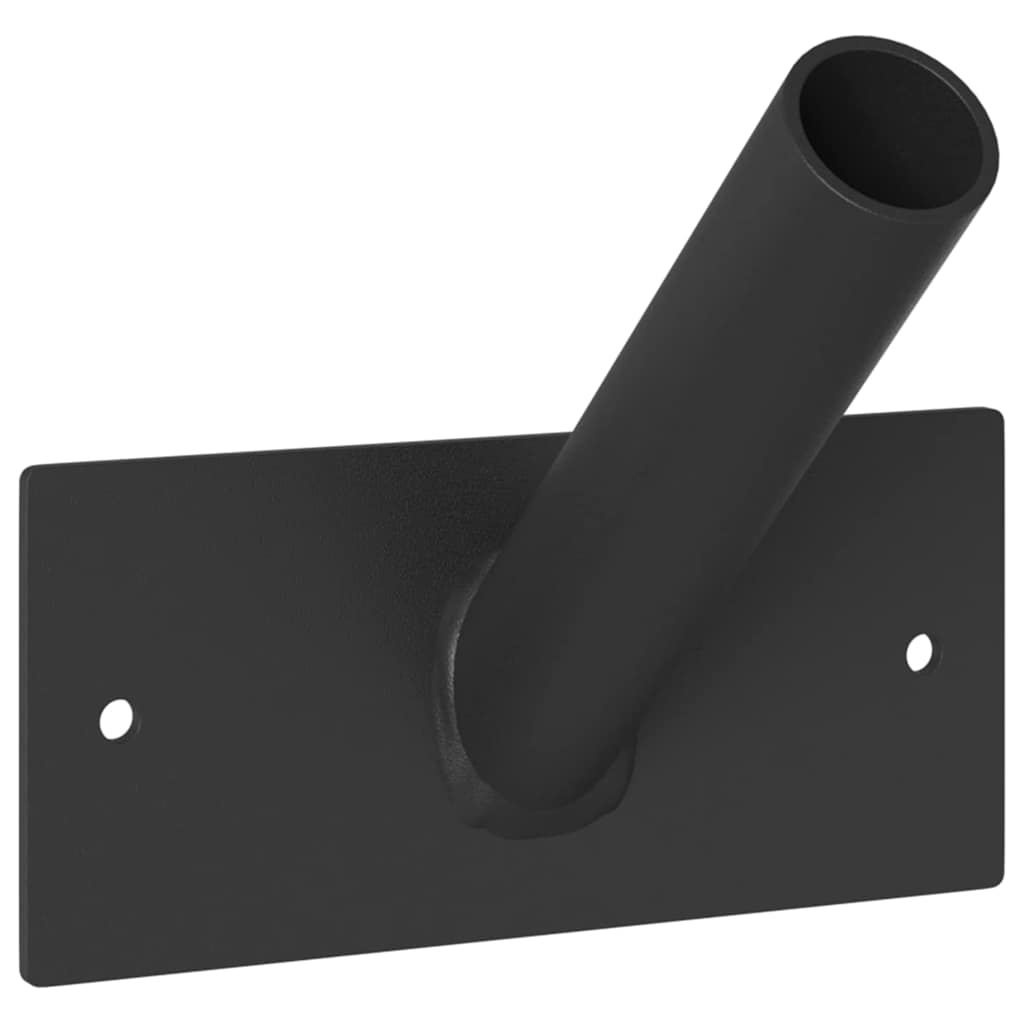Fahnen Pole Holde Schwarz 13 x 6 x 0,2 cm Stahl
