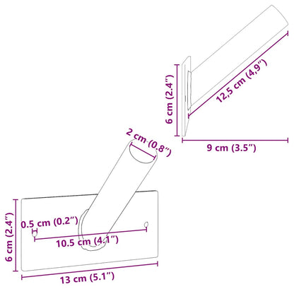 Fahnen Pole Holde Schwarz 13 x 6 x 0,2 cm Stahl