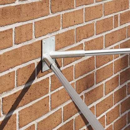 Fahnen Pole Holde Silber 11,5 x 7,5 x 0,2 cm Stahl