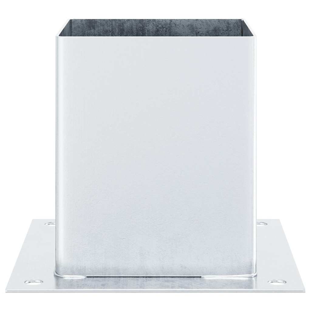 Pfostenträger Quadratisch 4Stk. Silber 101x101mm Stahl Verzinkt