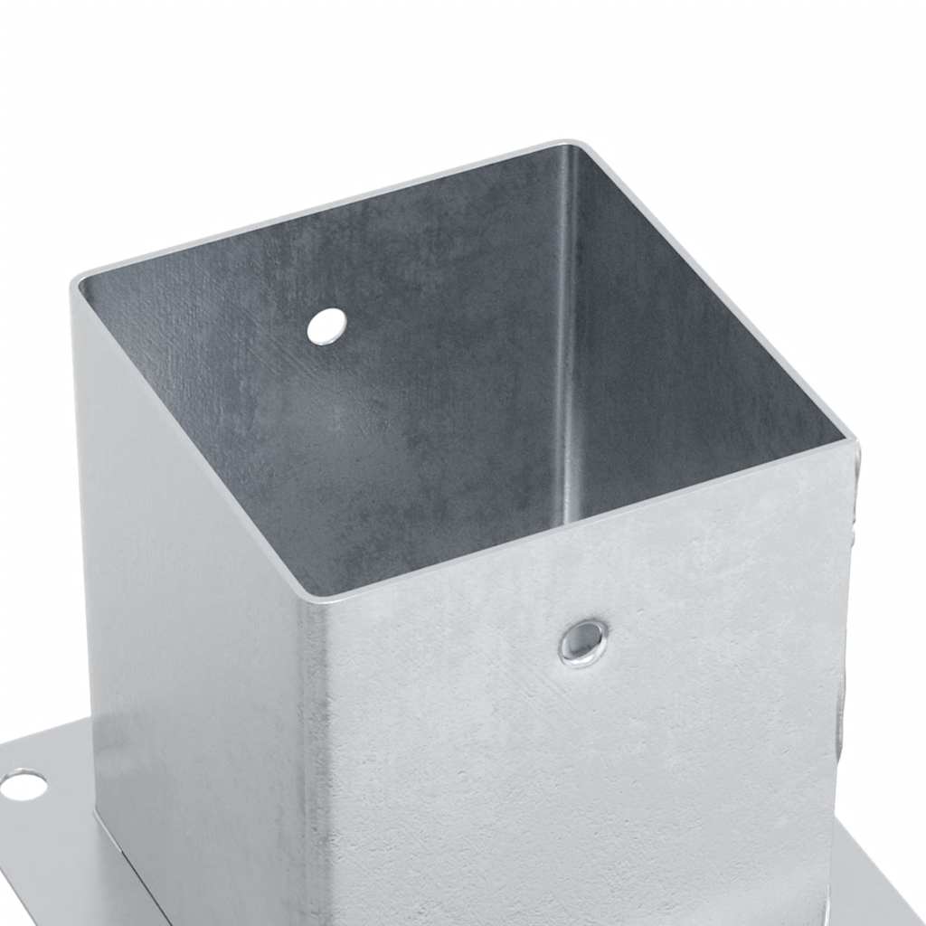 Pfostenträger Quadratisch 4Stk. Silber 101x101mm Stahl Verzinkt