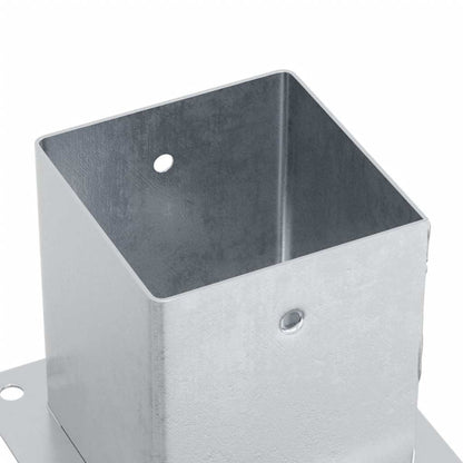 Pfostenträger Quadratisch 4Stk. Silber 101x101mm Stahl Verzinkt