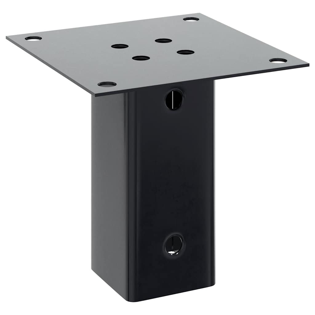 Pfostenträger Quadrat 4 Stk. 71x71 mm Pulverbeschichteter Stahl