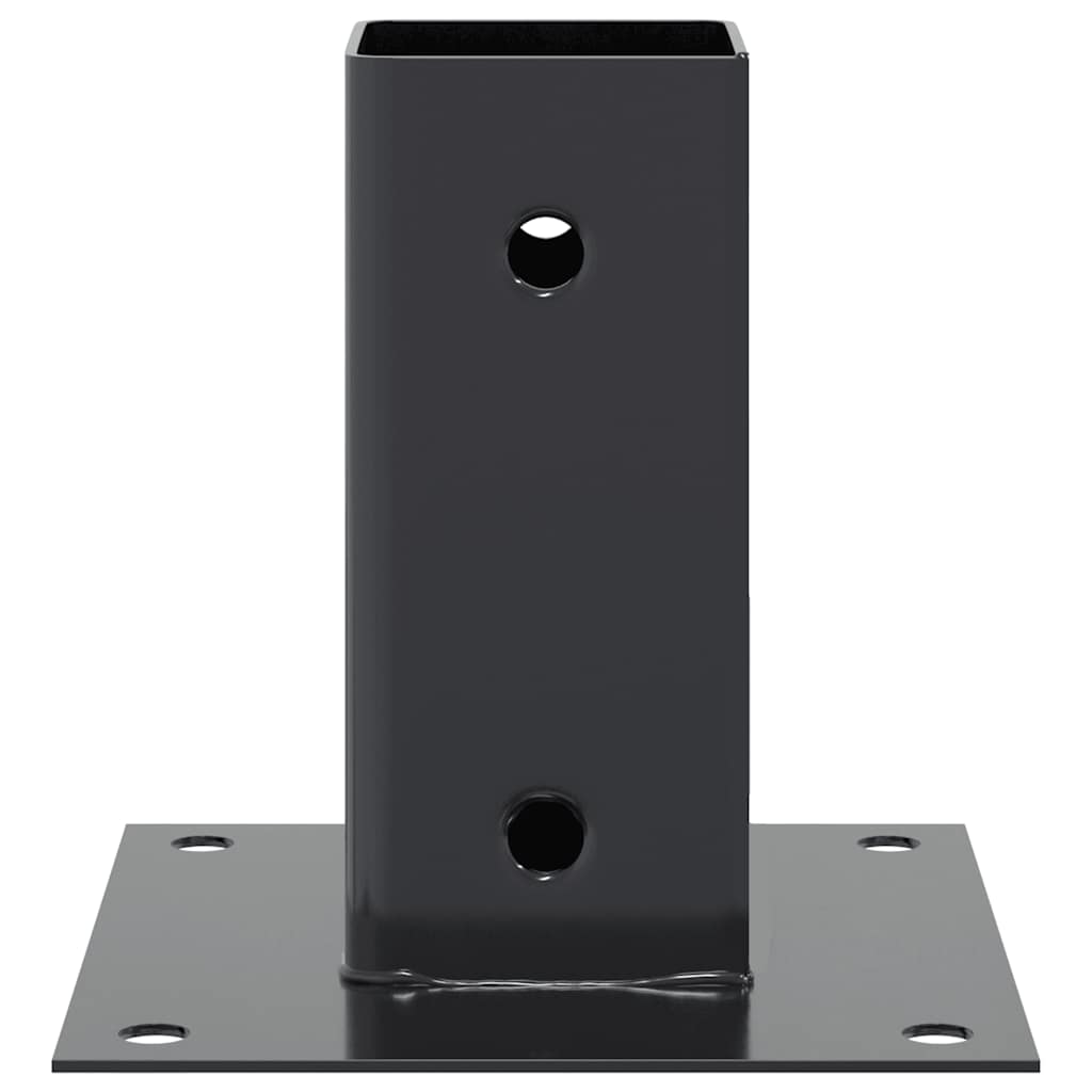 Pfostenträger Quadrat 4 Stk. 71x71 mm Pulverbeschichteter Stahl