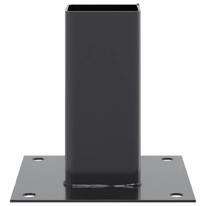 Pfostenträger Quadrat 4 Stk. 71x71 mm Pulverbeschichteter Stahl