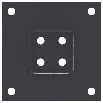 Pfostenträger Quadrat 4 Stk. 71x71 mm Pulverbeschichteter Stahl