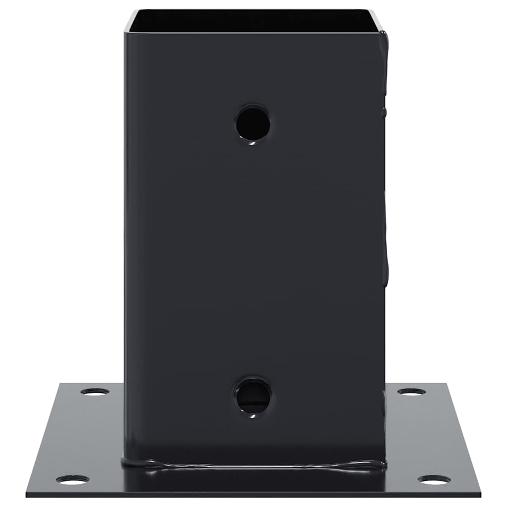 Pfostenträger Quadrat 4 Stk. 81x81 mm Pulverbeschichteter Stahl