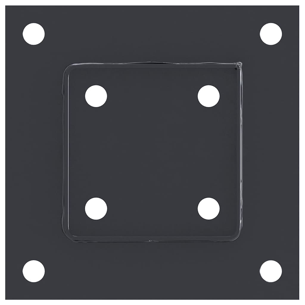 Pfostenträger Quadrat 4 Stk. 81x81 mm Pulverbeschichteter Stahl