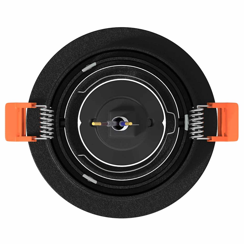 Spotlight 6 pcs Schwarz 9 x 9 x 2 cm Aluminium