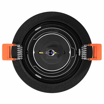 Spotlight 6 pcs Schwarz 9 x 9 x 2 cm Aluminium