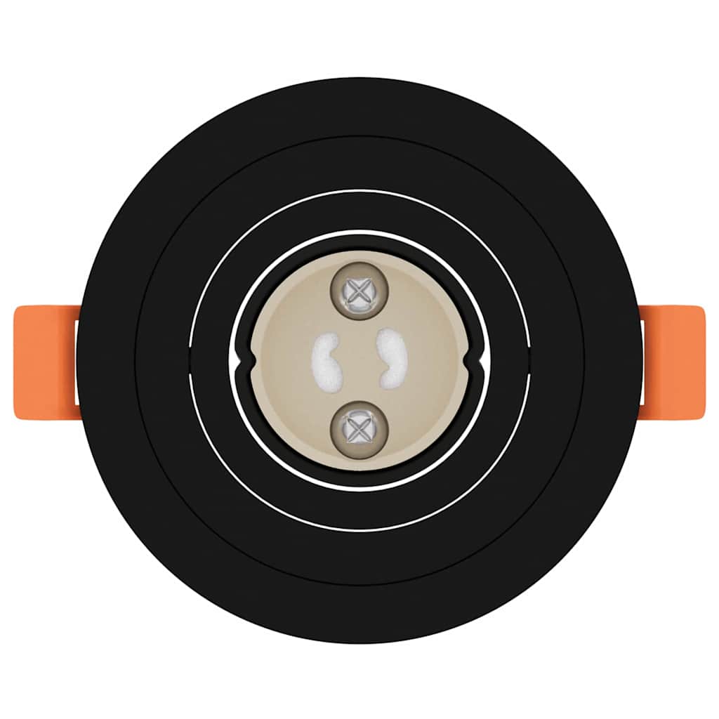 Spotlight 24 pcs Schwarz 9 x 9 x 2 cm Aluminium