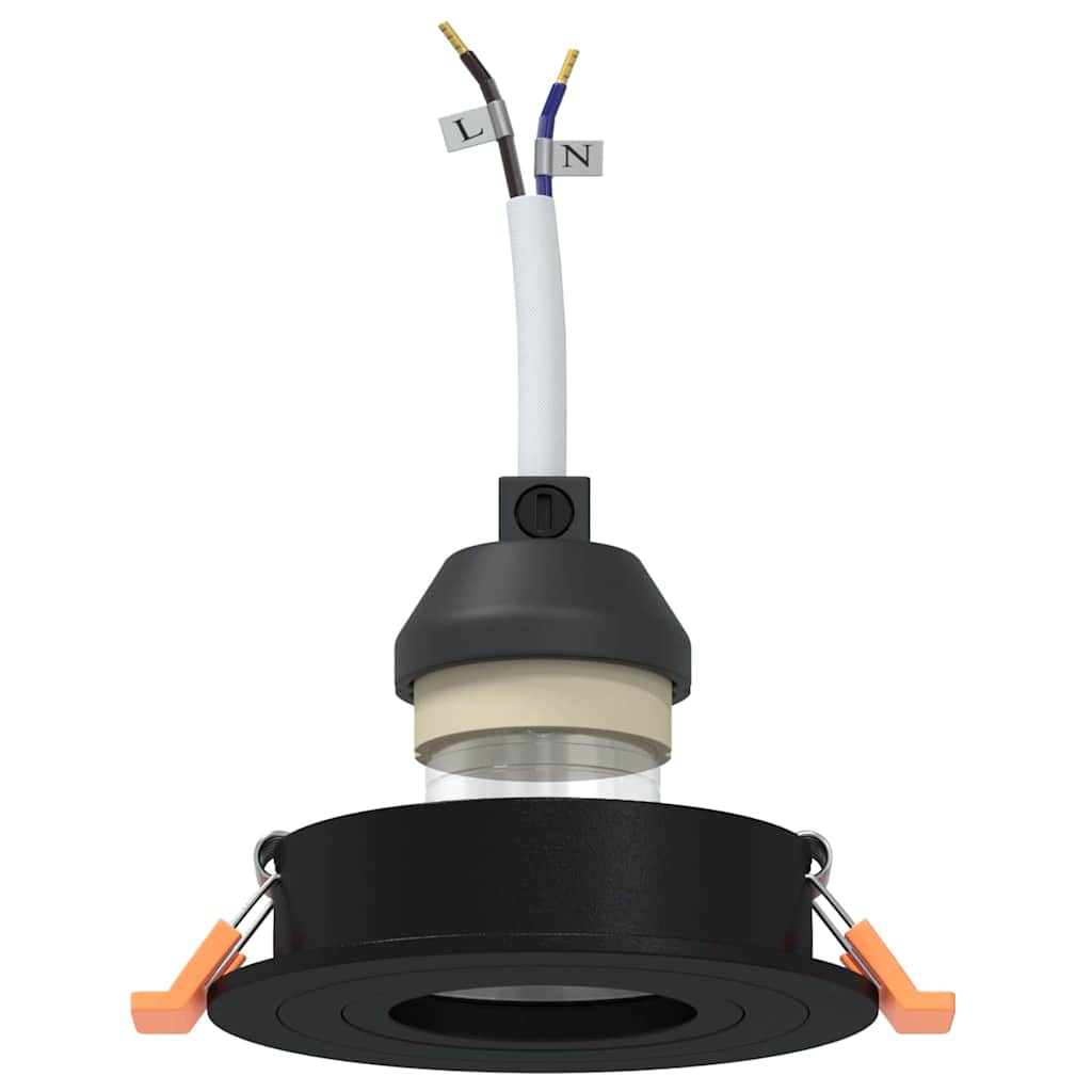 Spotlight 24 pcs Schwarz 9 x 9 x 2 cm Aluminium