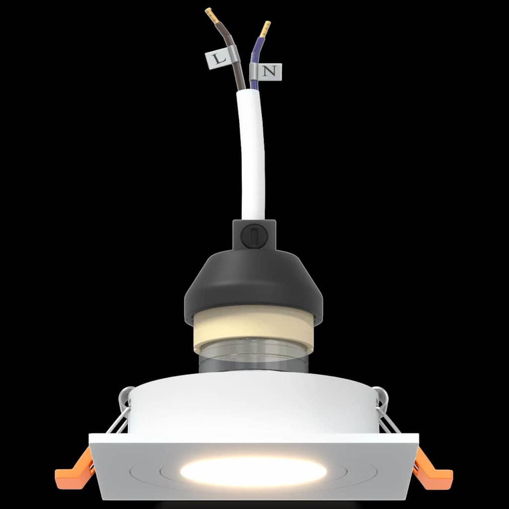 Spotlight 24 pcs Weiß 9 x 9 x 2 cm Aluminium