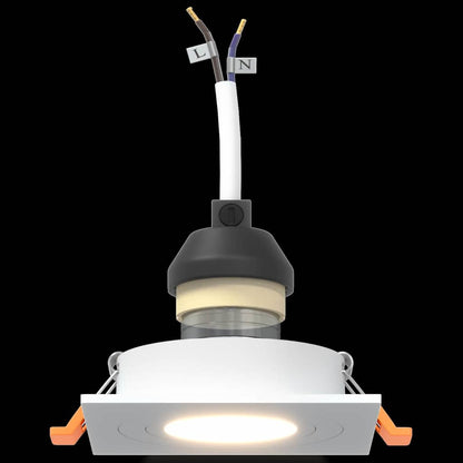 Spotlight 24 pcs Weiß 9 x 9 x 2 cm Aluminium