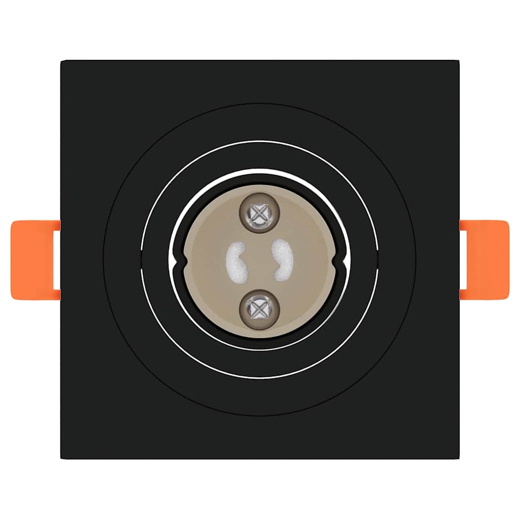 Spotlight 24 pcs Schwarz 9 x 9 x 2 cm Aluminium