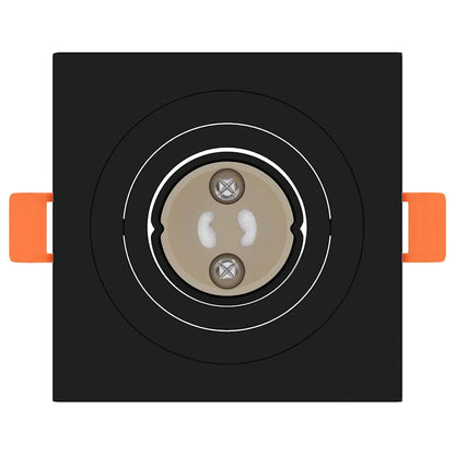 Spotlight 24 pcs Schwarz 9 x 9 x 2 cm Aluminium