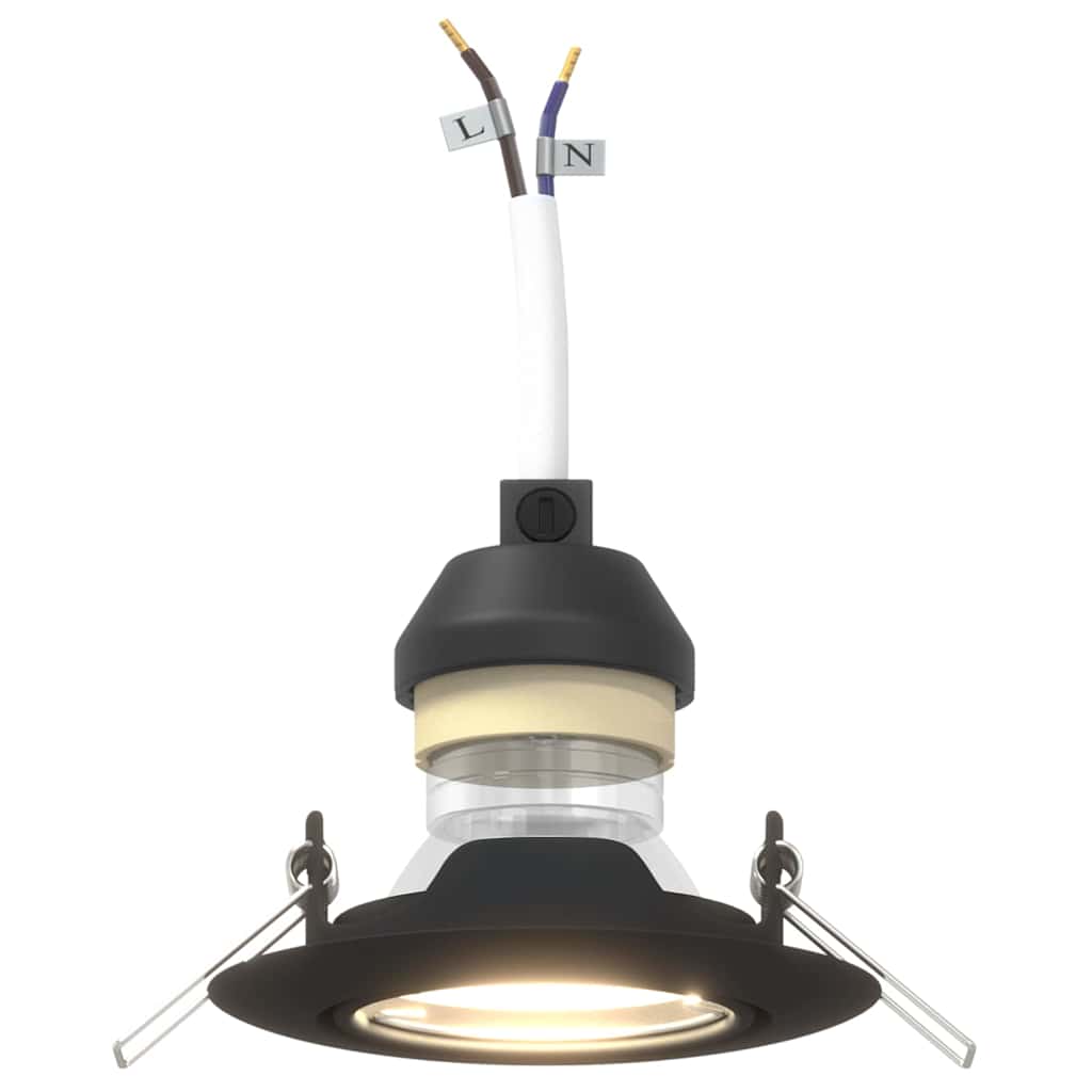 Spotlight 12 pcs Schwarz 9 x 9 x 2,5 cm Metall