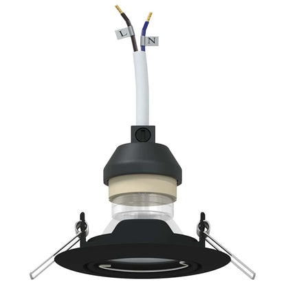 Spotlight 24 pcs Schwarz 9 x 9 x 2,5 cm Metall