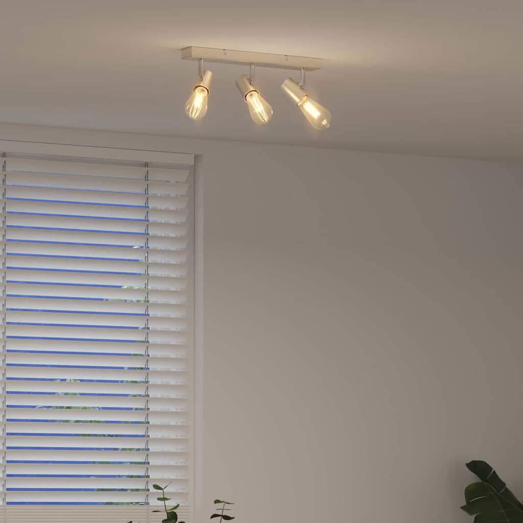 Deckenstrahler mit Strahlern Nickel 38 x 6,5 x 11,5 cm Metall