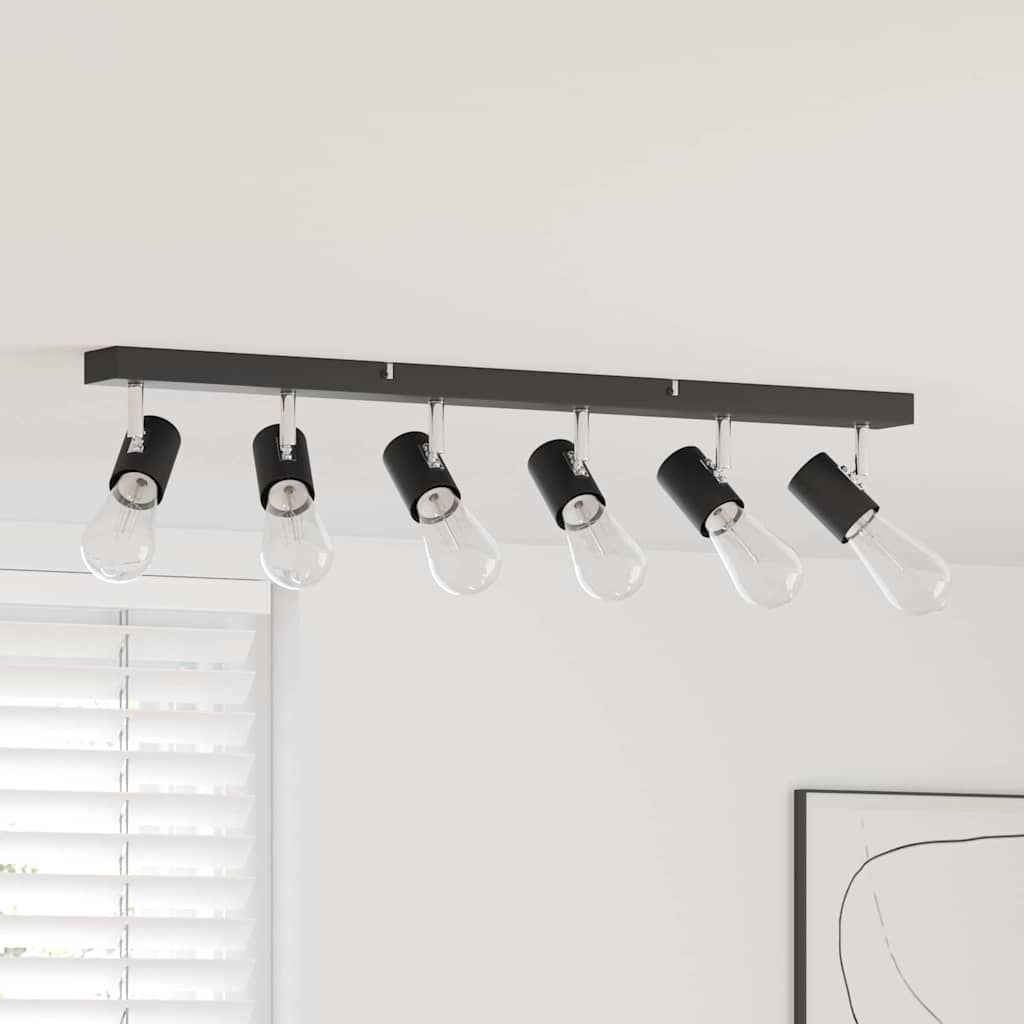 Deckenstrahler mit Strahlern Schwarz 73 x 6,5 x 11,5 cm Metall